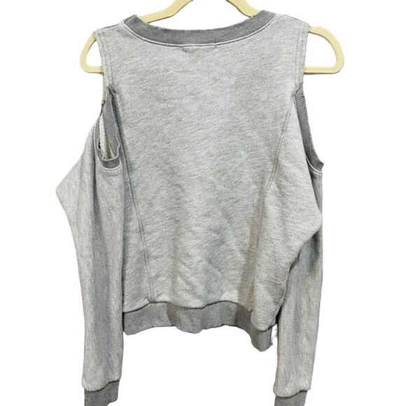 n:PHILANTHROPY Gray Long Sleeve Cold Shoulder maia Sweatshirt Size Small s - Picture 5 of 10